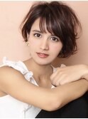 ショートボブ/前髪あり/パーマ/30代・40代/大人