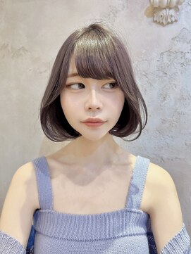 ロンド クラン 岡崎(Lond Clan) 小顔ヘア ヌーディーカラー 韓国ボブ 切りっぱなしボブ