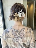 お呼ばれヘア20代30代結婚式ヘアセット/中西