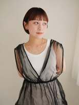 ムク 甲府(muku.)&nbsp;ミディアムヘア/斜めバング/グレージュカラー/甲府駅