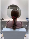 結婚式お呼ばれヘア  ローポニ