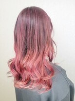 ウィン 川口元郷店(win)&nbsp;ピンク/グラデーション/ロング/コテ巻き