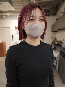 ヨー(Yoh-) 【ショートボブ/ササキケイスケ】切りっぱなしボブ/ダブルカラー