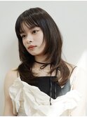 ハッシュカット　レイヤーカット　ミディアムレイヤー