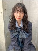 ロングのくるくるパーマ