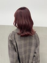 ソア(soa)&nbsp;チェリーレッド/暖色カラー/枚方大阪美容室/ミディアムレイヤー