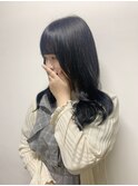 オトナ女子 10代 20代 30代 ブルーブラック ブリーチなしカラー