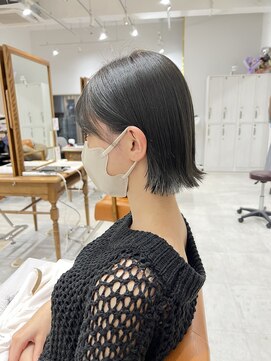 ネイロ 錦糸町(NeiRo) 魅力倍増カールセミディシアーカラーダークアッシュショートヘア