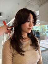 ノラ ヘアーサロン(NORA HAIR SALON) ハッシュカットロングレイヤー顔まわりレイヤーカット
