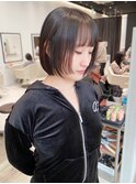 レイヤーボブ*ショートボブ*前髪ありボブ*前髪カット*黒髪
