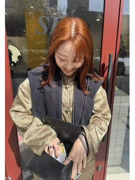 ツイッグ バイ ヤード(twig by YARD.) ブリーチなしオレンジカラー