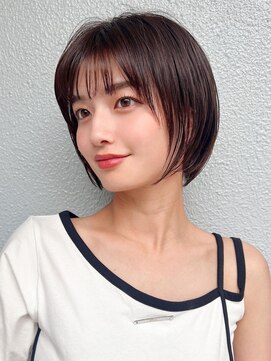 ラルユー 金山(LallYou) 耳かけショートボブ/30代/40代/50代/チェリーブラウン