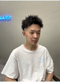 ツイストパーマ　フェードカット