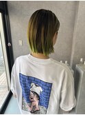 ダブルカラーで作るライムグリーンカラー
