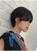 大人上品なシルエット◎前髪長め丸みショート