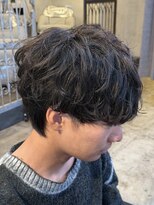ルーメン 岐阜(ROOO MEN)&nbsp;メンズカットマッシュツーブロックスパイラルシャドウパーマ
