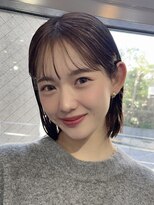 メゾンアクア 表参道(Maison ACQUA) 切りっぱなしボブナチュラルボブミディアム前髪縮毛矯正表参道