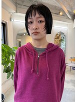 フェイヴィーズ(FavyS)&nbsp;黒髪でも少しedgeをきかせてギザバングと顔まわりのcut