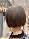 小顔透明感カラー愛されショートボブヘーゼルブラウン大人可愛い