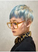 ホワイトベージュ×アイスブルー