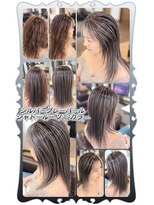 ヘアーファクトリー☆マハロ(Hair Factory☆MAHARO)&nbsp;シルバーグレーパールシャドールーツカラー