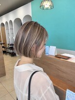 アース 熊本嘉島店(HAIR&MAKE EARTH)&nbsp;ハイライトカラーとボブカット