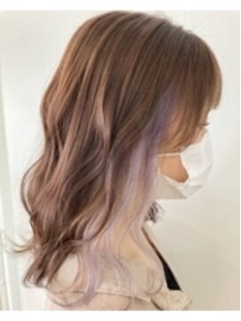 ルートエイチ 市川(Root H) 外ハネボブセクションカラーペールベージュグラデーションカラー