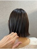 ・切りっぱなしボブ×シークレットハイライト・
