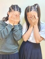 ディア(.eer) 体育祭に♪ // ハーフコーンロウ × コーンロウツインテール