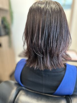 エニィ 池袋西口(Any) 黒髪/グレーベージュ/レイヤーロング/前髪パーマ/池袋/池袋西口