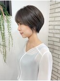 絶壁解消/ひし形/くびれ/大人ショートボブ/60代50代40代
