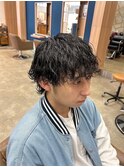 波巻きパーマ