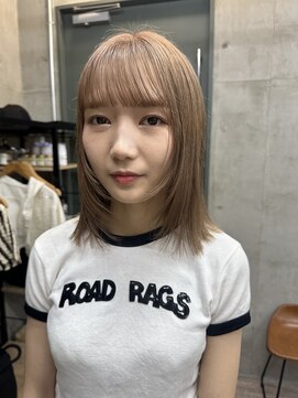 ソルトウォーター(SALT WATER) ベージュカラー ピンクベージュ ブリーチカラー