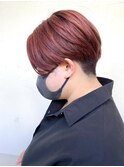 【morio成増/一戸】刈り上げ女子ブリーチありチェリーレッド