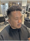 オールバックパーマ