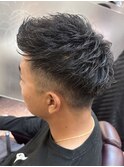 メンズショート/フェード/短髪/アップバング/ビジネス