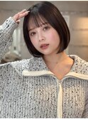 ☆大人可愛い切りっぱなしボブ インナーカラー 新宿