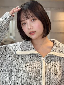 シルクレイ 新宿店(Silk-lei) ☆大人可愛い切りっぱなしボブ インナーカラー 新宿