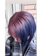 サリュー バイ イザ(Salut by IZA) ルーツカラー【ピンク×ブルー】似合わせカットミディアム