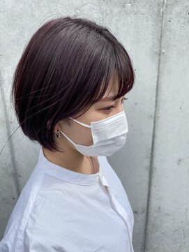 ブレンドバイハピネス(Blend by happiness) 大人可愛い20代30代40代50代ウルフレイヤーボブ丸みショートボブ