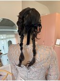 タイトツイン/ヘアアレンジ/結婚式セット