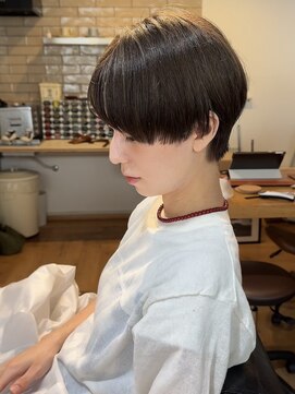 ミニ(mini) ハンサムショート × greige