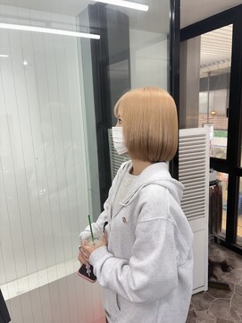 ヘアースマイルクー(HAIR SMILE COEUR) 【COEUR/SHUEI】ボブ ハイトーン 似合わせカット ブロンド