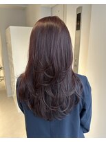 ムード(MOOD,)&nbsp;イメチェン/ピンクベージュ/アンブレラカラー/前髪/銀座駅