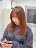 ブリーチなしで作る柔らかオレンジピンク