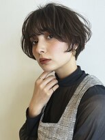 アンサ 小倉店(ANSA) 大人可愛いシースルーバング×丸みショートボブ