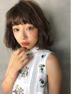 アン 柏店(un) ◆無造作ゆるふわボブでイメチェン/小顔前髪/アッシュベージュ