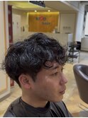 無造作ツイストスパイラル×大人マッシュ