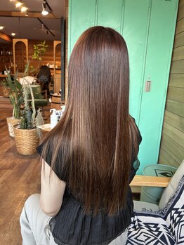 アジュテヘアードレッシング(ajouter hair dressing)の写真/oggi ottoトリートメントで髪本来の艶と柔らかいストレートを！自信を持ってお届けする自然な美髪体験☆