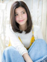 クオーレ ヘア アンジュ 水戸店(CUORE HAIR ange)&nbsp;*ange水戸*…ネイビーカラーxナチュラルストレートセミディa